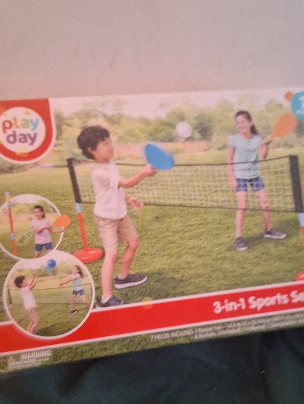 Play Day 3-in-1 Kids Sports Playset - Blue & Orange